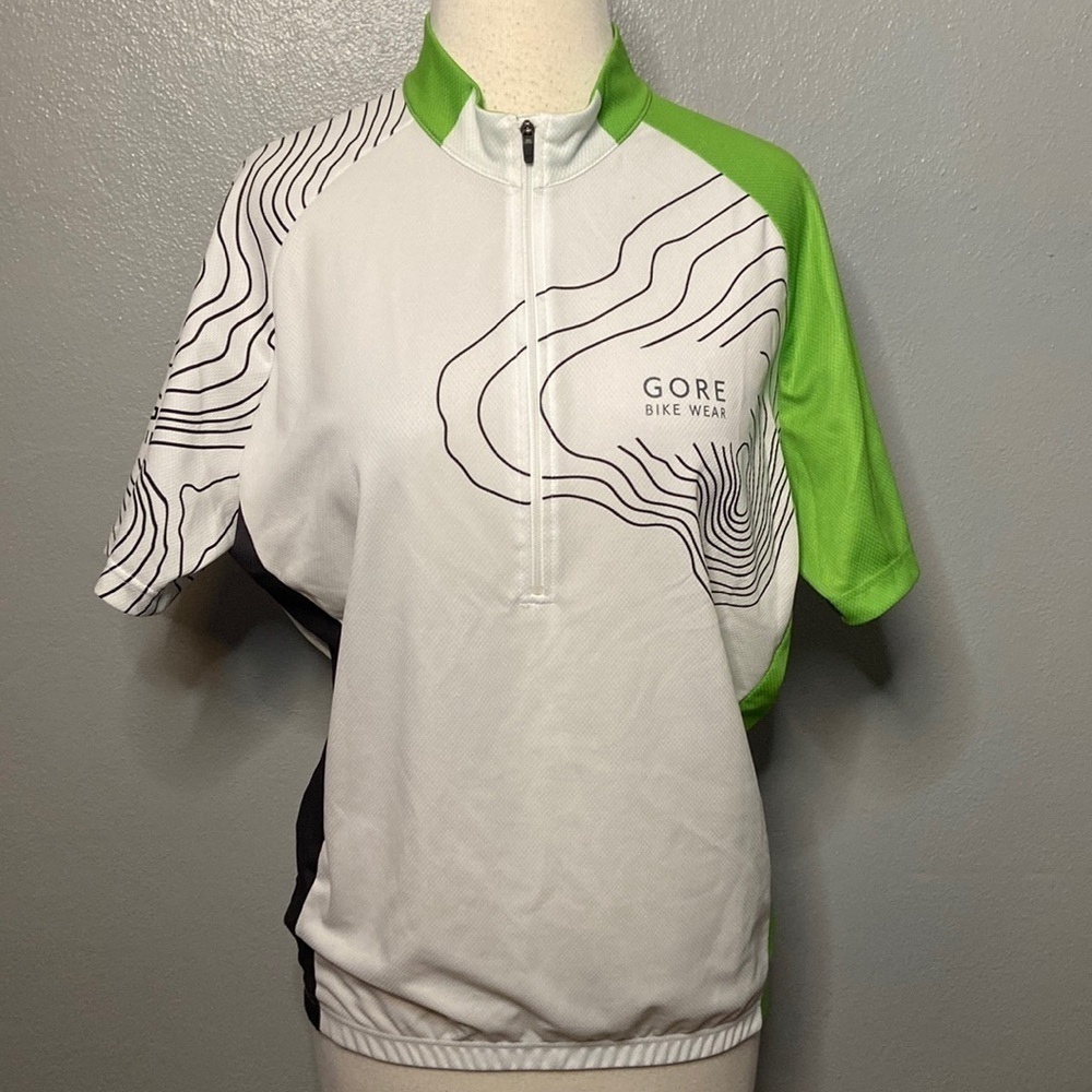 Gore Bike Wear Cycling Shirt White Green Black Women’s Large